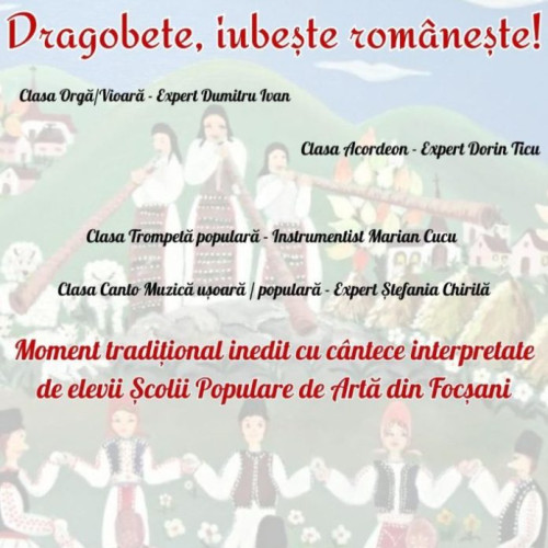 Spectacol tradițional de Dragobete, la Centrul Cultural Vrancea
