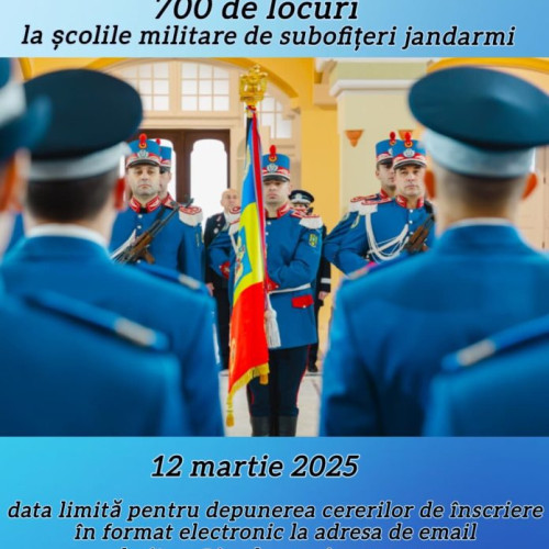 Campanie de recrutare în Jandarmeria Română până pe 12 martie 2025