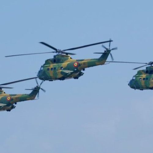 Elicoptere militare vor survola Focșaniul