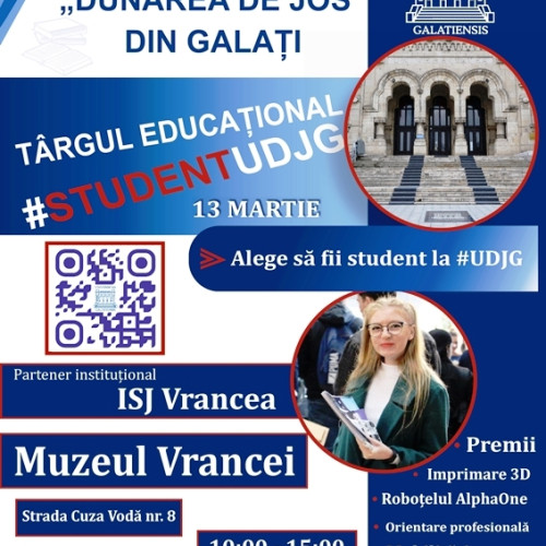 Universitatea „Dunarea de Jos” din Galati organizează Târgul Educațional „FII STUDENT LA UDJG!”