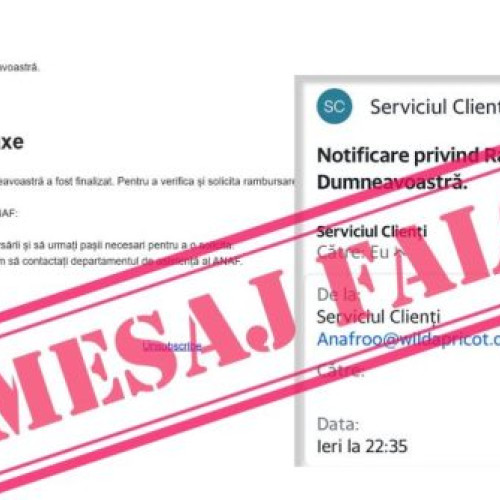 ANAF avertizează despre emailuri false