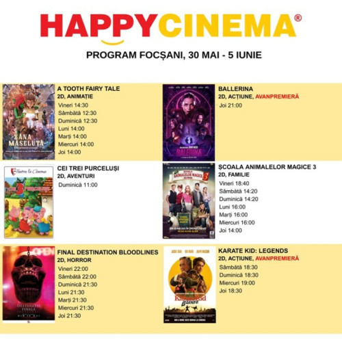 happy cinema focșani: cele mai noi filme și cele mai bune oferte pentru publicul larg