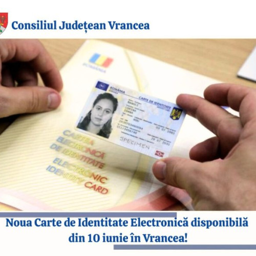 Începând cu data de 10 iunie 2025, locuitorii din județul Vrancea pot solicita eliberarea noului model de carte de identitate electronică (CEI), informează vrancea24.ro. Potrivit sursei, documentul se eliberează gratuit, datorită finanțării prin Planul Național de Redresare și Reziliență (PNRR), iar procesul va fi disponibil până în luna iunie 2026.
