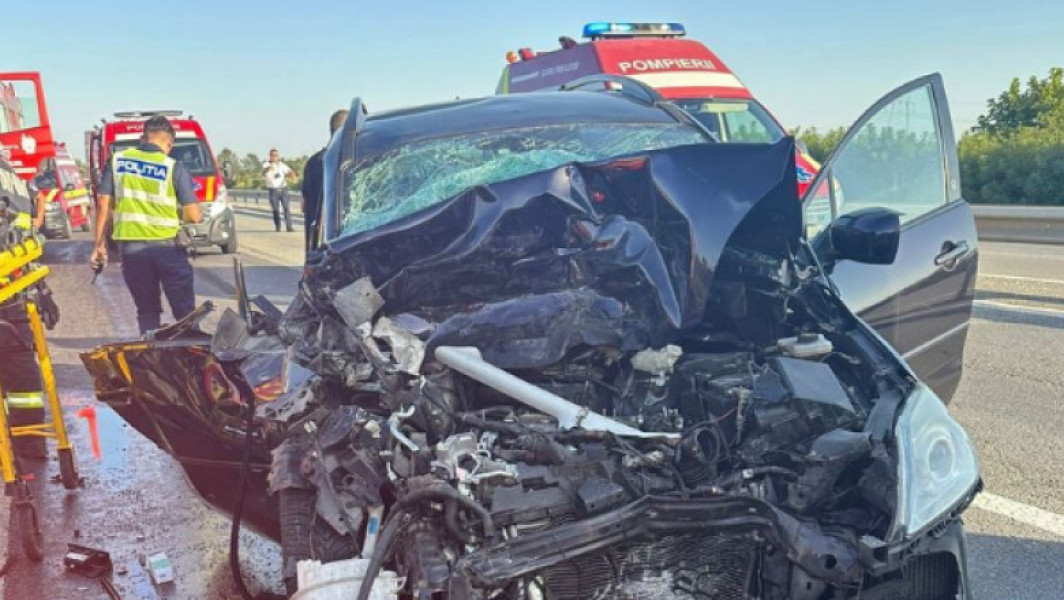 Accident pe autostrada A1 între Florești-Stoenesti, în Giurgiu: Planul Roșu de Intervenție activat