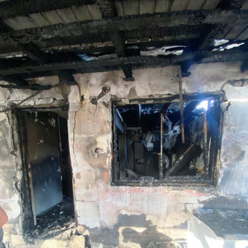 Incendiu distruge casa familiei Vlaicu din satul Unirea, oraș Odobești