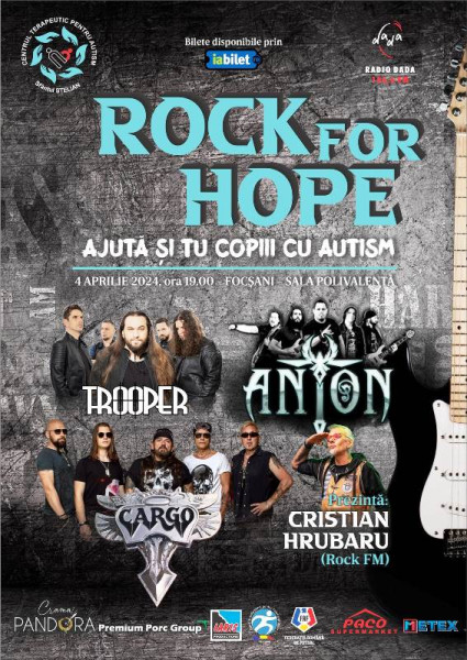 Rock for Hope sprijină centrul de autism din Vrancea la Focșani