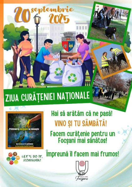 Peste 760 de voluntari se implică în Ziua de Curățenie Națională la Focșani