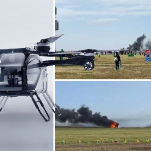 Două maşini zburătoare Xpeng s-au ciocnit la o repetiţie pentru un spectacol aerian din China