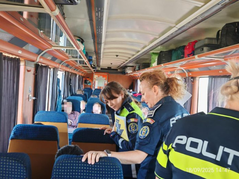 Polițiști și jandarmi au informat călătorii în stațiile de tren din Vrancea