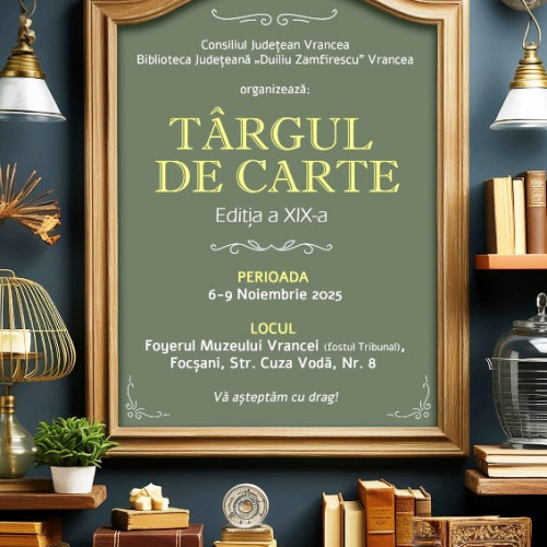 Focșani găzduiește târgul regional de carte cu scriitori și edituri din întreaga țară