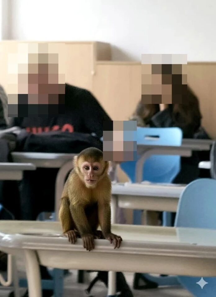 Elevii unui liceu au creat imagini cu animale pe holuri folosind inteligența artificială